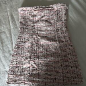 Elegant Pink Tweed Dress